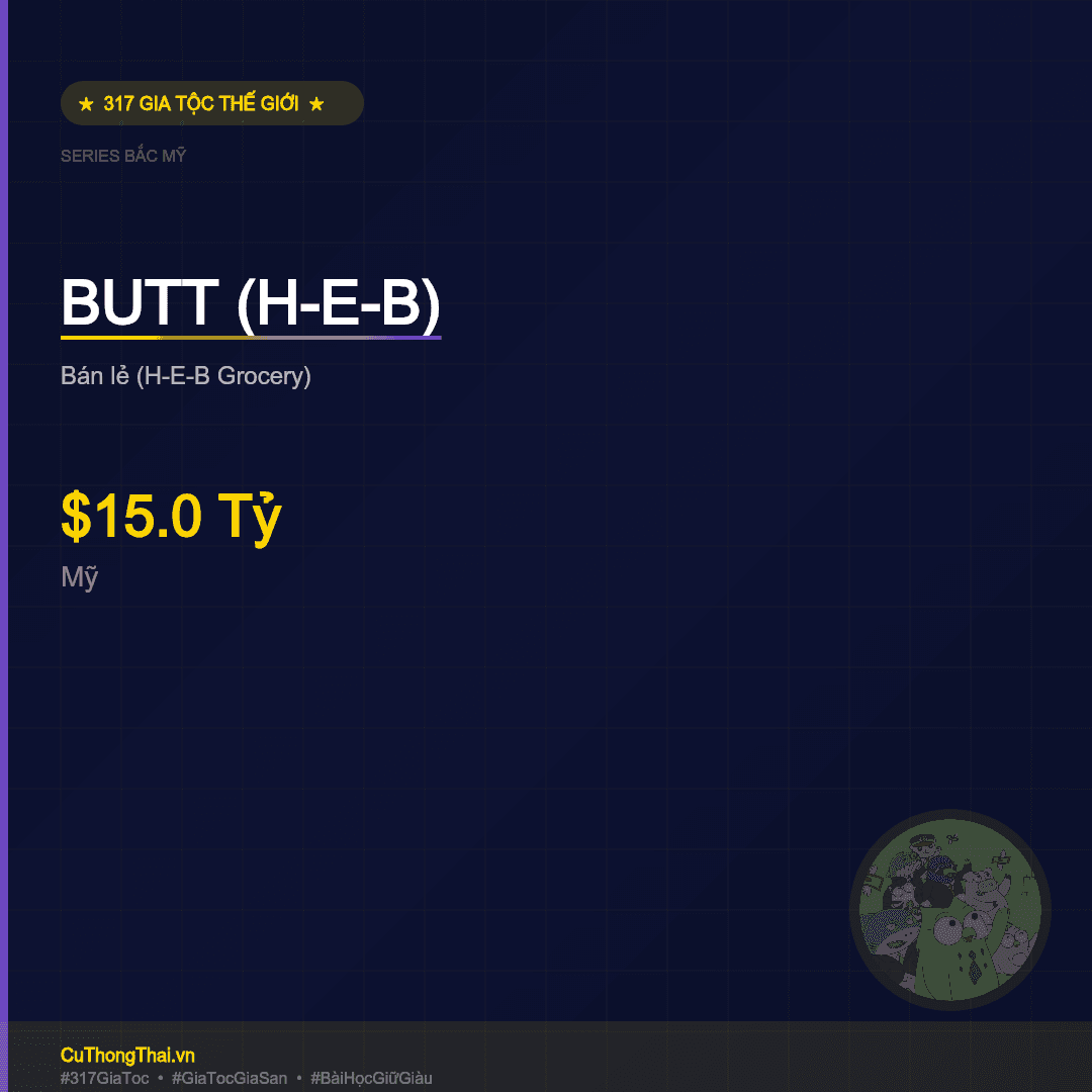 Gia Tộc Butt — Vay $60 Mở Cửa Hàng Tạp Hóa → H-E-B $43.6 Tỷ Doanh Thu: Siêu Thị Yêu Thương Nhất Texas