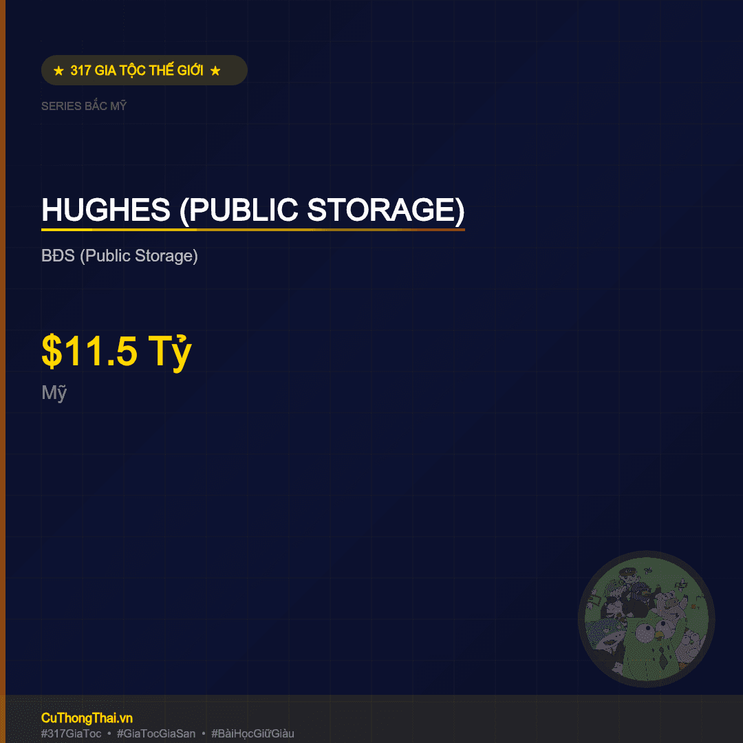 Gia Tộc Hughes — $50,000 Vốn Ban Đầu → Public Storage $13.8 Tỷ: “Cha Đẻ” Ngành Kho Tự Quản