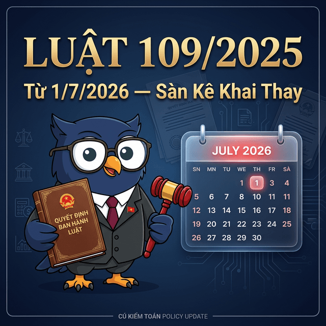 Luật 109/2025 Sàn Kê Khai Thay — Cú Kiểm Toán