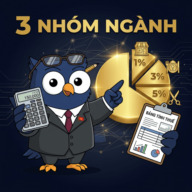3 Nhóm Ngành Thuế HKD 1%-3%-5% — Cú Kiểm Toán