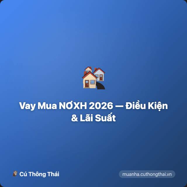 Vay Mua NƠXH 2026 — Điều Kiện, Lãi Suất, Và Hồ Sơ Cần Thiết