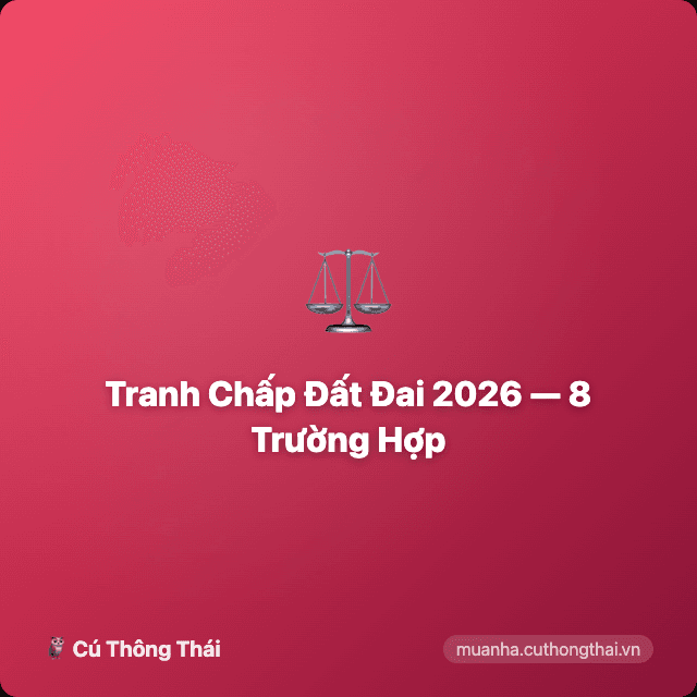 Tranh Chấp Đất Đai 2026 — 8 Trường Hợp Phổ Biến + Cách Giải Quyết