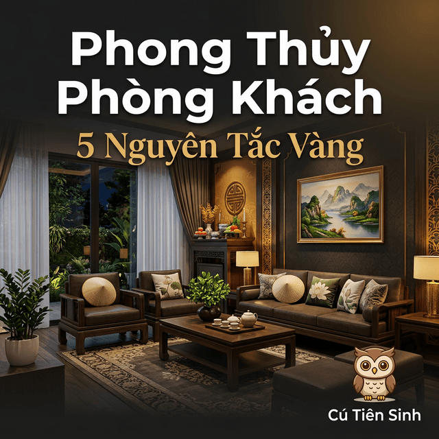 Phong Thủy Phòng Khách — 5 Nguyên Tắc Vàng