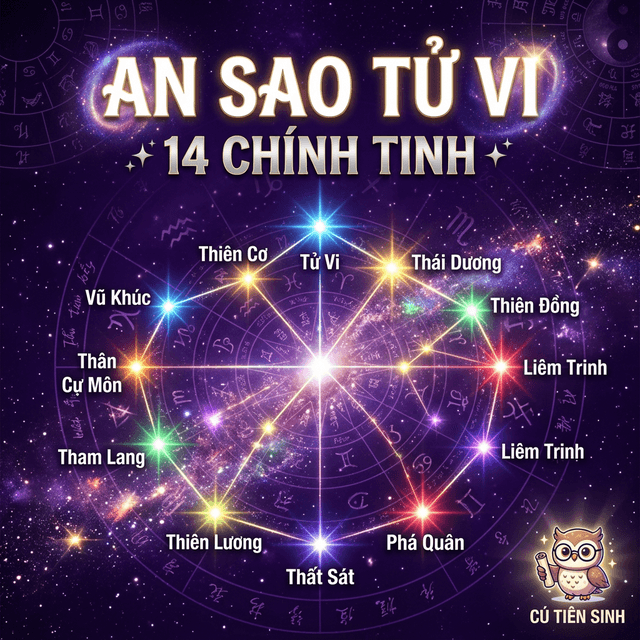 An Sao Tử Vi — 14 Chính Tinh Giải Thích