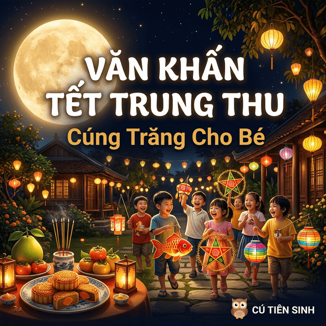 Văn Khấn Tết Trung Thu — Cúng Trăng Cho Bé