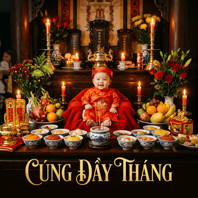 Phong Tục Đầy Tháng — Thôi Nôi — Ý Nghĩa — Mâm Cúng